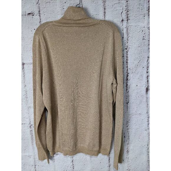 Talbots Womens Knit Good Metallic Turtleneck Sweater Button up Front Cardigan 2‎ - Picture 9 of 15
